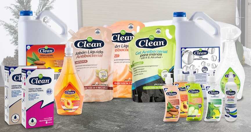 Productos para la higiene y lavado de manos marca dr.clean